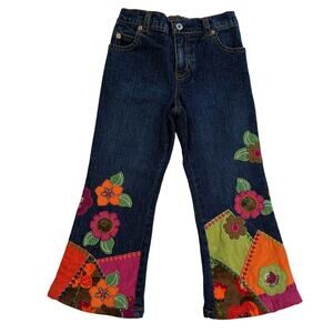 NWOT Vintage The Children’s Place Patchwork Flair Jeans Girls 4T